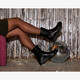 Leren dames Chelsea boots zwart