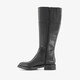 Hoge leren dames laarzen zwart
