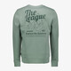 Heren sweater met backprint groen