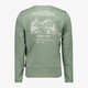 Heren longsleeve shirt met backprint groen