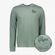 Heren sweater met backprint groen