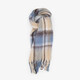 Geruit dames sjaal blauw beige
