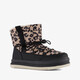 Gevoerde meisjes boots met panterprint bruin zwart