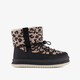 Gevoerde meisjes boots met panterprint bruin zwart