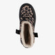 Gevoerde meisjes boots met panterprint bruin zwart