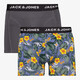 Jack en Jones 2-pack heren boxershorts grijs bloemenprint