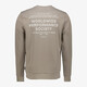 Heren sweater met backprint beige