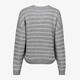Gestreepte dames trui met lurex grijs