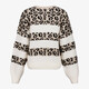 Dames trui met panterprint wit beige