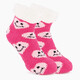 1 paar gevoerde meisjes huissokken met antislip roze