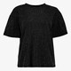 Dames T-shirt met glitters zwart zilver