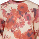 Dames trui met bloemenprint roze beige