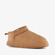 Gevoerde dames pantoffels cognac