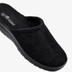 Heren instap pantoffels ribstof zwart