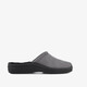 Heren instap pantoffels ribstof grijs