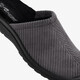 Heren instap pantoffels ribstof grijs