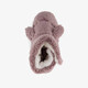 Hoge kinder teddy pantoffels met oortjes roze