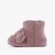 Hoge kinder teddy pantoffels met oortjes roze