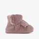 Hoge kinder teddy pantoffels met oortjes roze