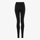 Dames fleece panty doorzichtig zwart