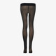 Dames fleece panty doorzichtig bruin