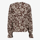 Dames blouse met paisley print bruin