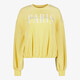 Cropped dames sweater botergeel