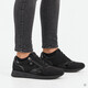 Dames sneakers met H leest zwart