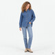 Denim dames blouse donkerblauw