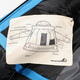 Heren softshell ski-jas 8000 mm waterkolom blauw