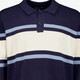 Heren pullover trui met polokraag blauw wit