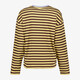 Gestreept dames longsleeve shirt geel bruin