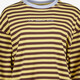 Gestreept dames longsleeve shirt geel bruin