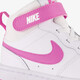 Court Bordough Mid 2 meisjes hoge sneakers wit roze