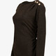Dames party jurk zwart met gouden shimmer