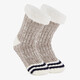 1 paar gevoerde heren huissokken met antislip beige
