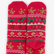1 paar kinder kerstsokken rood