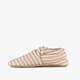Canvas gestreepte kinder pantoffels beige