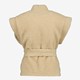 Dames teddy gilet met ceintuur