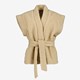 Dames teddy gilet met ceintuur