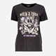 Dames T-shirt met opdruk zwart