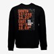 Heren sweater met backprint zwart