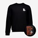 Heren sweater met backprint zwart