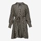 Dames jurk zwart met retro print