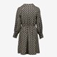 Dames jurk zwart met retro print
