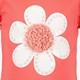 Meisjes T-shirt rood met bloem