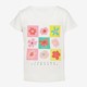 Meisjes T-shirt met backprint en knoop