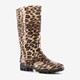 Dames regenlaarzen met luipaardprint