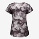Dames sport T-shirt zwart bloemenprint