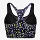 Dames sport BH zwart met print